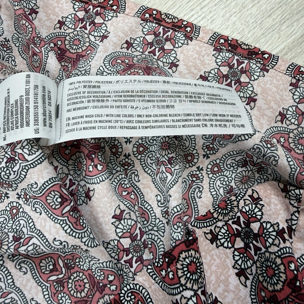 Hollister Y2K Red Pink Paisley Camisole Bella Swan Swancore Coquette Dainty Sz S - Picture 5 of 6